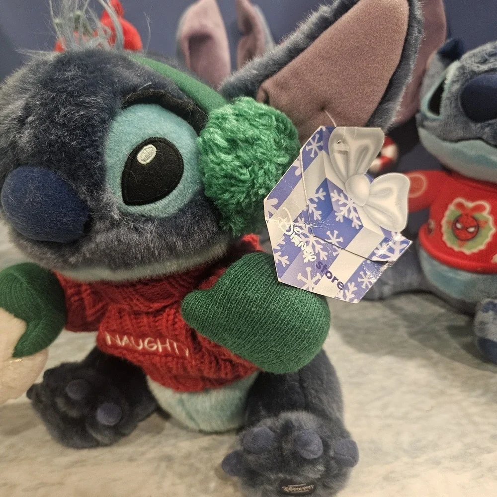 Disney Stitch‎ Christmas Holiday Plush Bundle 4 Lilo & Stitch Santa Naughty Elf